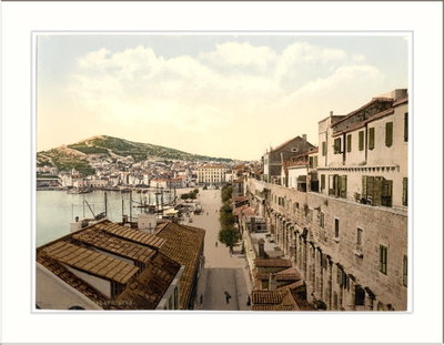 The waterfront (Riva) of Spalato, Split, 1895