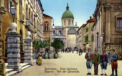 EU: Dubrovnik : pred općinom (1926), Dubrovnik, 1926