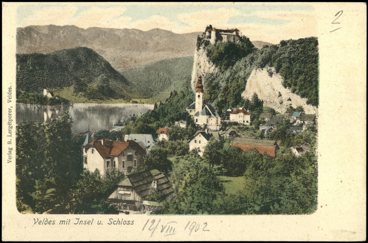 Postcard of Lake Bled, Bled, Slovenia, 1902