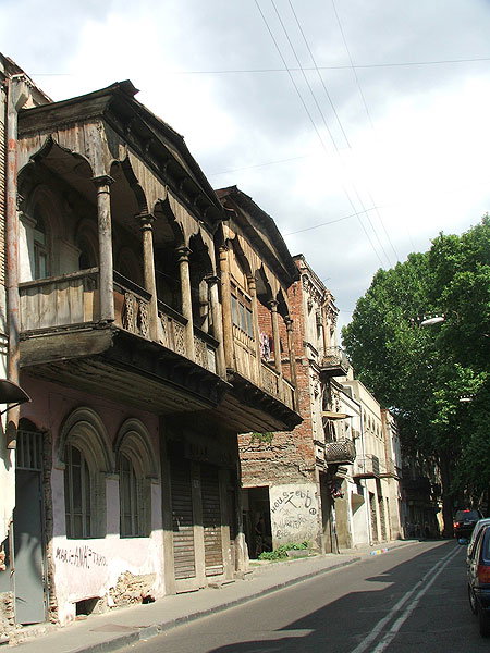 Old balconies at 23 & 21 Aghmashenebeli Avenue in Tbilisi, Tbilisi, Georgia, 2007