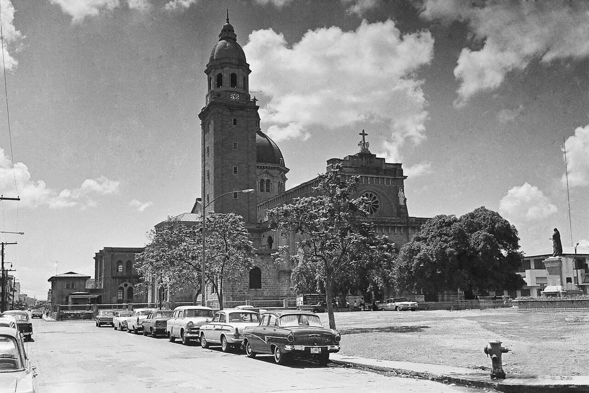 Manila Cathedral in 60s, Manila, Philippines, 1964