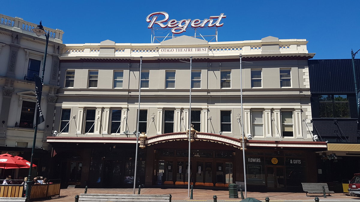 Regent Theatre exterior 01, Dunedin, New Zealand, 2021
