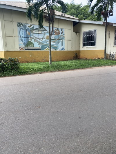 Wall art, KNUST campus, Kumasi, 2023