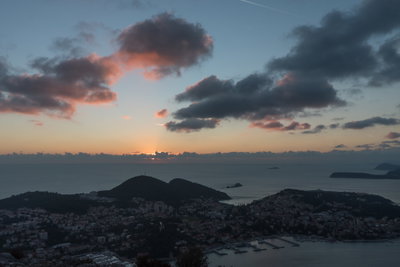 Sunset over Dubrovnik seen from Srđ, Dubrovnik, 2021