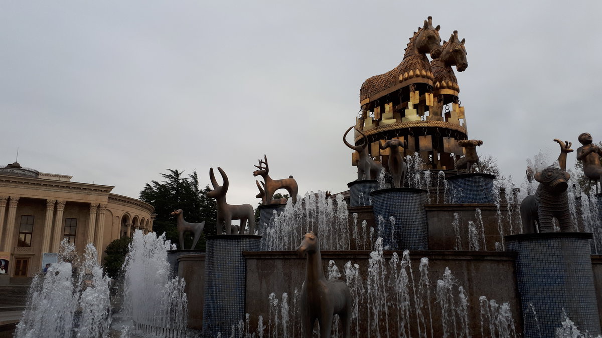 Kutaissi, fountain in the city centre, Imereti region, Georgia, Kutaisi, Georgia, 2018