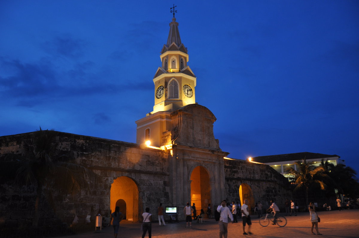 The official downtown entrance- Puerta del Reloj (Clock Gate), Cartagena, Colombia, 2009