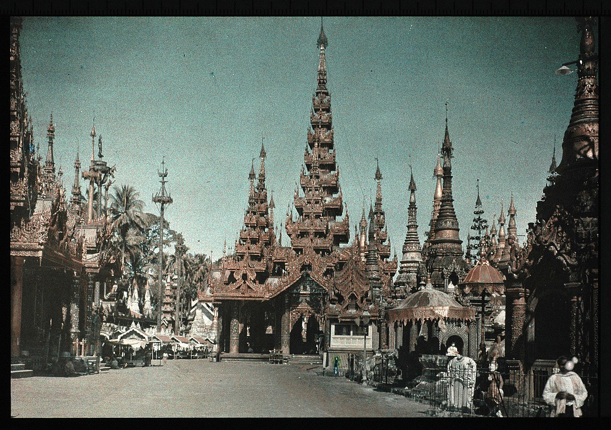 EU: Rangun, schiefe Dagon Pagode (1913), Yangon (Rangoon), Myanmar, 1913