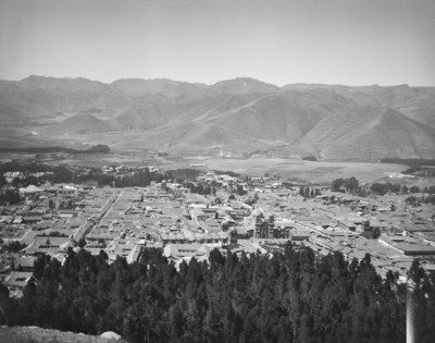 EU: Cuzco Sacsahuamanin linnoitukselta nähtynä VKK721:205 (1930), Cusco, Peru, 1930