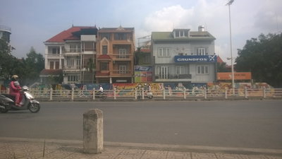 Tay Ho road with ceramic decorations, Hanoi, 2014