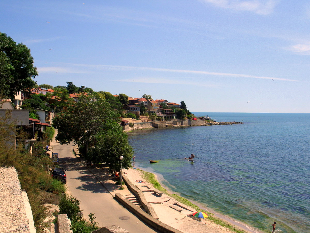Nessebar. Beach. Foto by Victor Belousov, Nessebar, Bulgaria, 2008