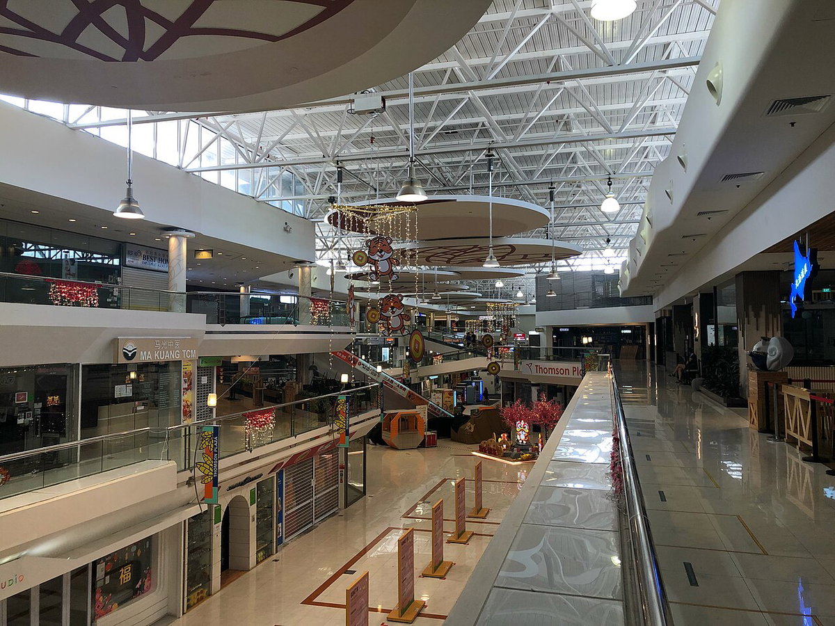 Interior of Thomson Plaza shopping mall in Singapore, Singapore, 2022