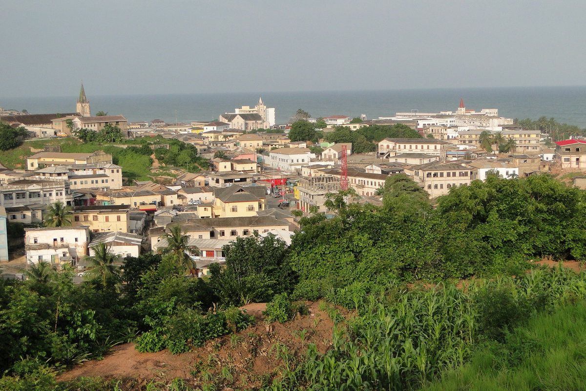 View over Town from Fort Victoria - Cape Coast - Ghana, Cape Coast, Ghana, 2010