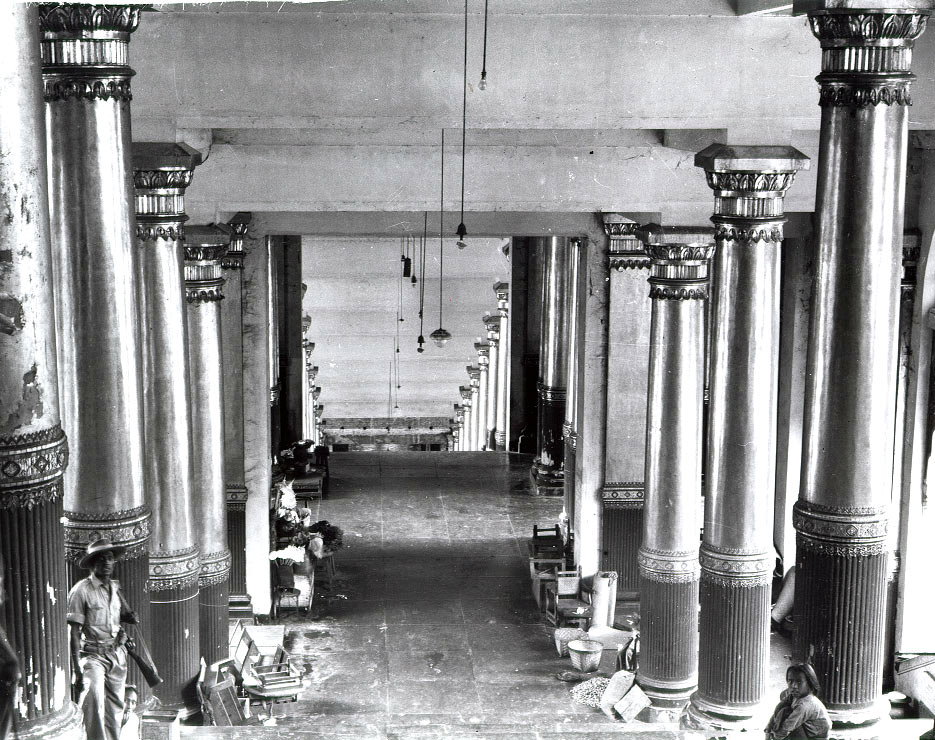 Shwedagon Pagoda entrance, Yangon, Myanmar, 1945
