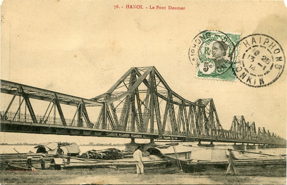 Hanoï - Le Pont Doumer, Hanoi, Vietnam, 1950
