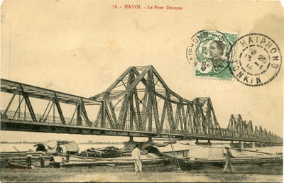 Hanoï - Le Pont Doumer, Hanoi, 1950