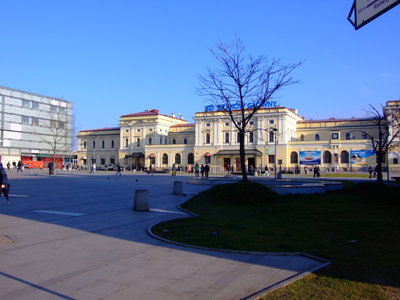 Krakov, Stare Miasto, železniční stanice Kraków Głowny, historická budova, Kraków, 2008