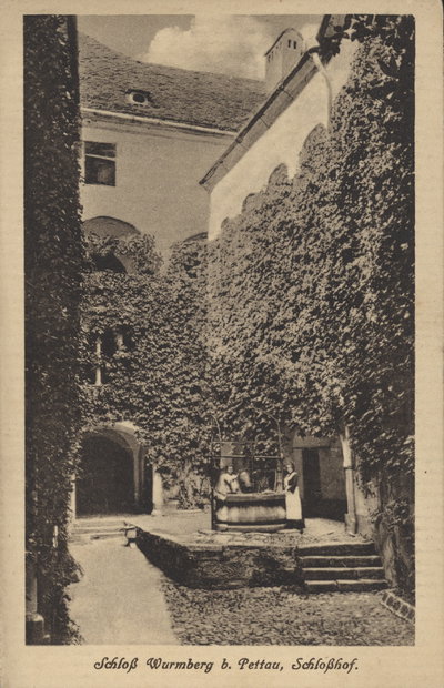 EU: Schloß Wurmberg b. Pettau, Schloßhof (1916), Vurberg, 1916