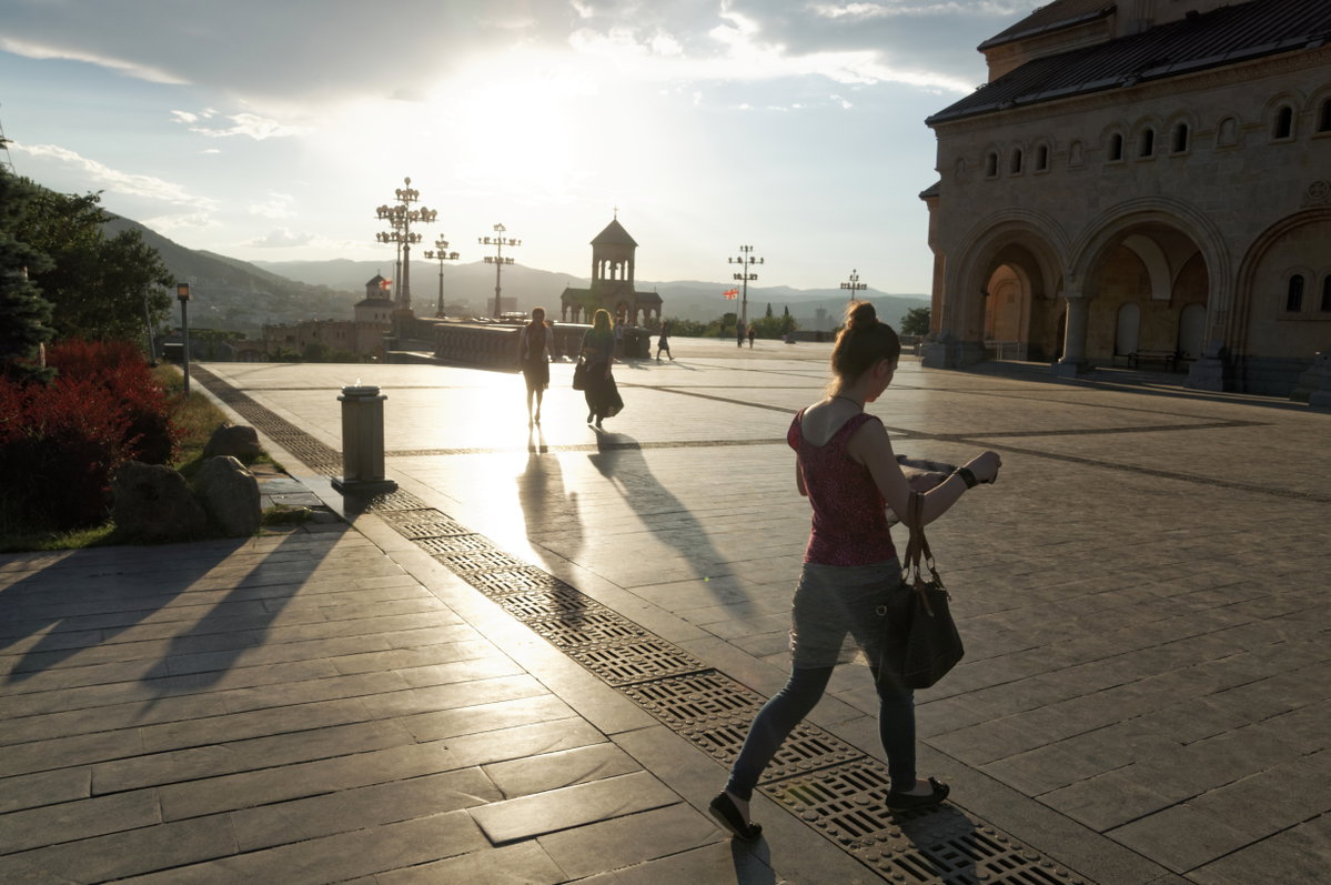 Sameba Cathedral, Visitors, Tbilisi, Georgia, Tbilisi, Georgia, 2014