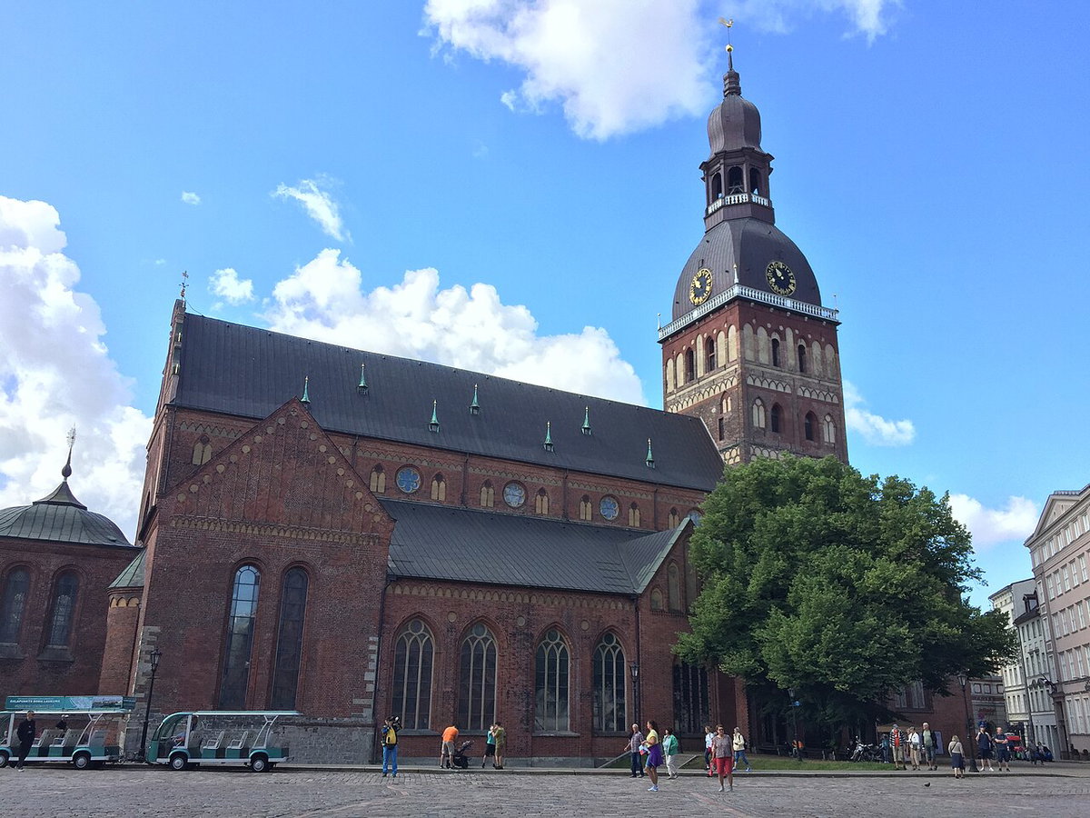 Riga Cathedral viewed from Dome square, Riga, Latvia Jul 14, 2022 AM, Riga, Latvia, 2022