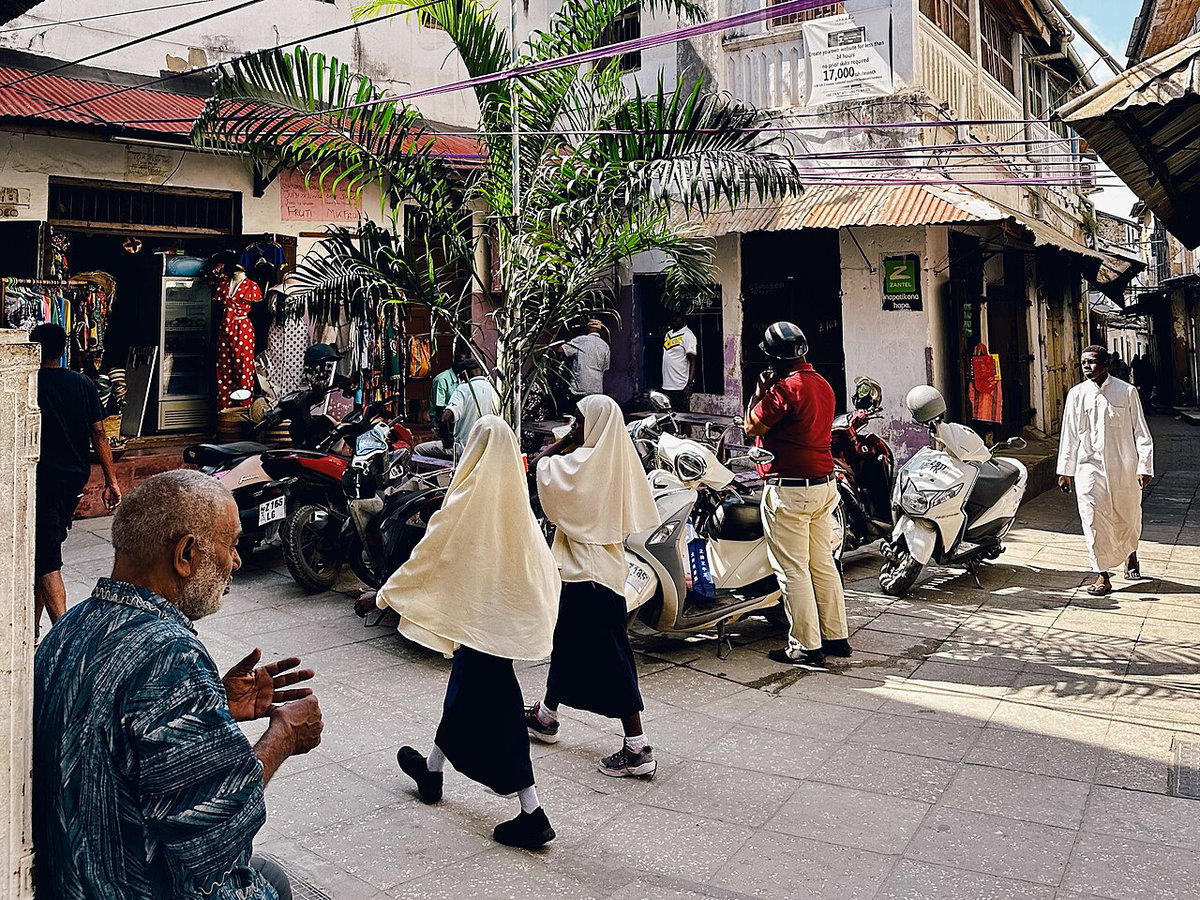 Jaws corner at the heart of Stonetown, Mjini, Zanzibar, Zanzibar City, Tanzania, 2023