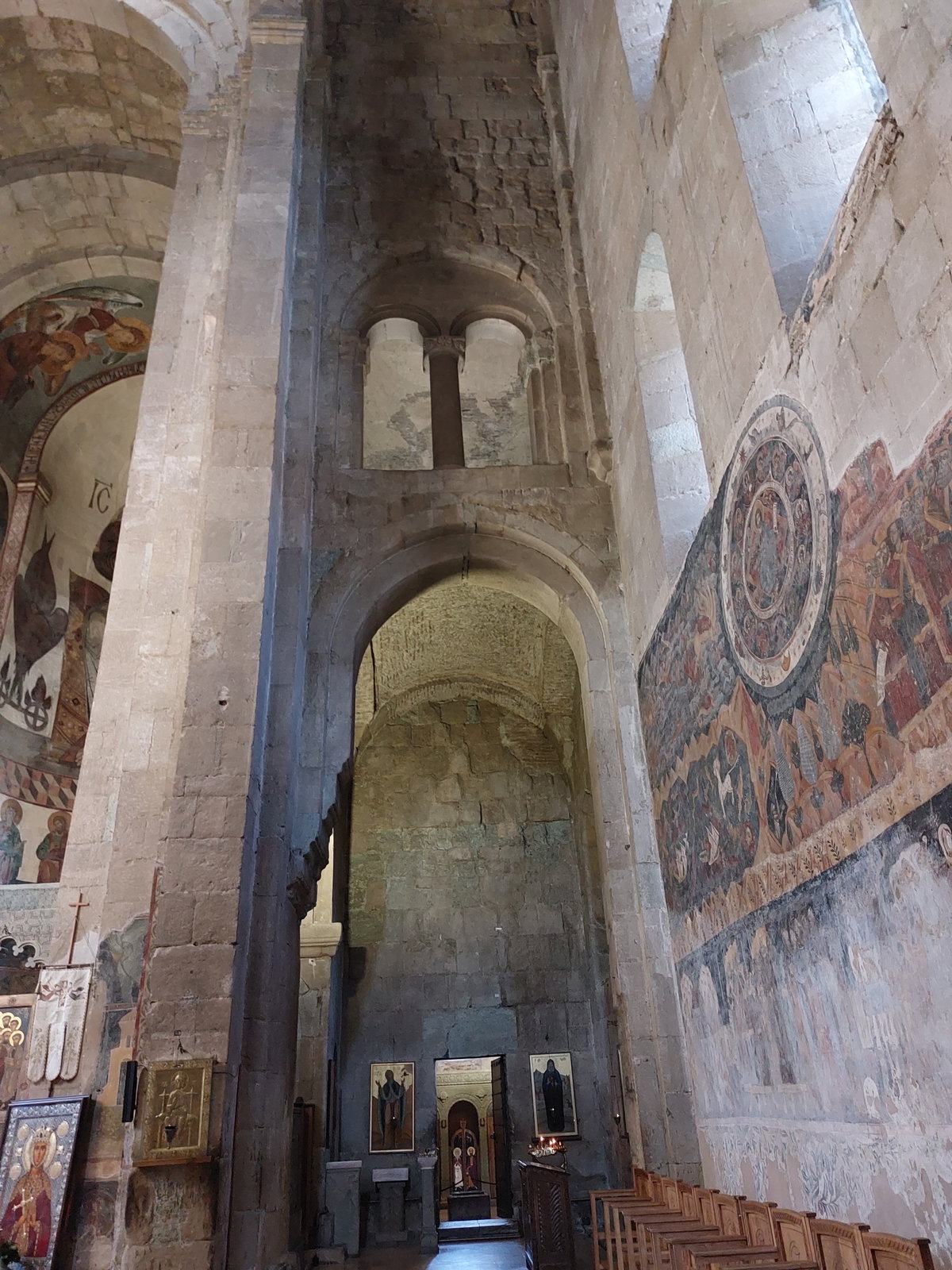 Fresco featuring the Zodiac in the Cathedral of the Living Pillar in Mtskheta, Georgia, Mtskheta, Georgia, 2023