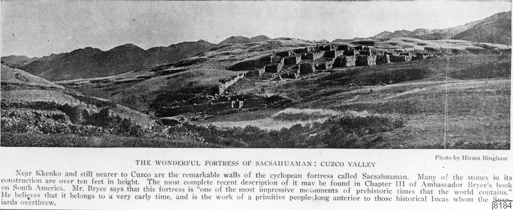 EU: construction and view of fortress, Cusco, Cusco, Peru, 1930
