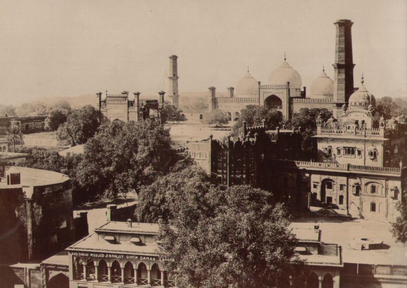 The Badshahi Mosque and Lahore Fort, Lahore, Pakistan, 1895
