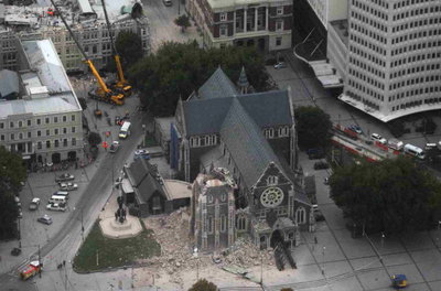 Damage to Christ Church Cathedral in Christchurch CBD - Flickr - NZ Defence Force, Christchurch, 2011