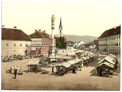 Mercado en Zagreb, Zagreb, 1908