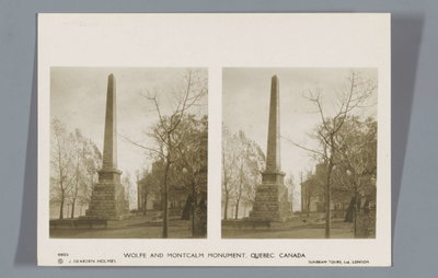 EU: Wolfe and Montcalm Monument, Quebec, Canada (1930), Quebec City, 1930