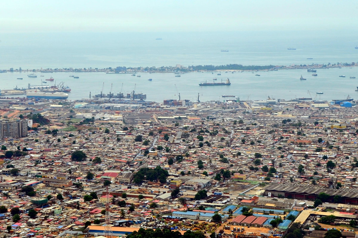 Port of Luanda Seen From Secretary John Kerry's Plane Upon Arrival in Angola, Luanda, Angola, 2014