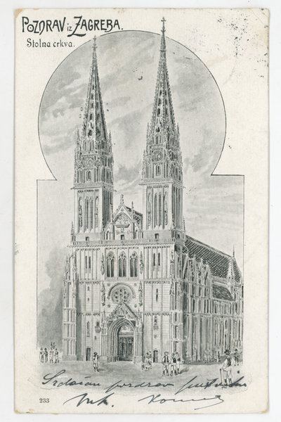 EU: Zagreb - Cathedral (1900), Zagreb, 1900