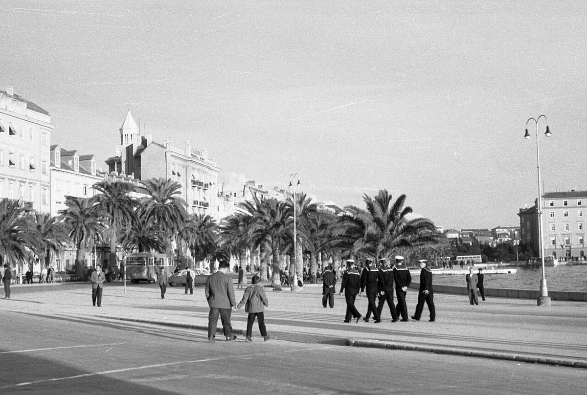 Fragment miasta, corso - Split, Split, Croatia, 1960