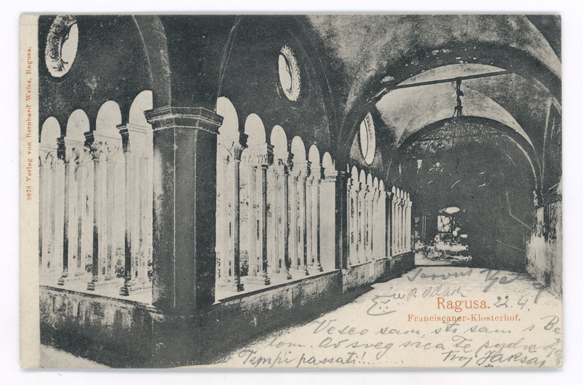 EU: Dubrovnik - Franciscan Monastery - Cloister (1901), Dubrovnik, Croatia, 1901