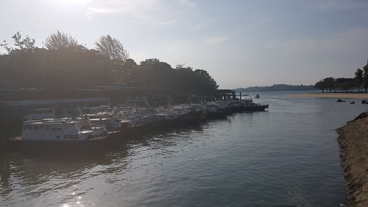 Changi village - changi point bridge looking to ocean, Singapore, Singapore, 2018