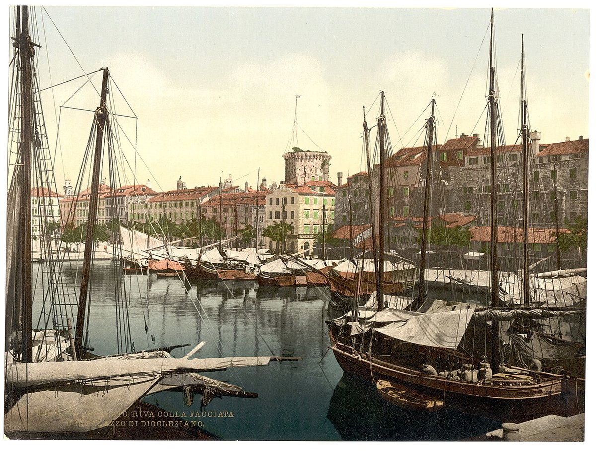 Spalato, Diocletian's Palace, Dalmatia, Split, Croatia, 1890