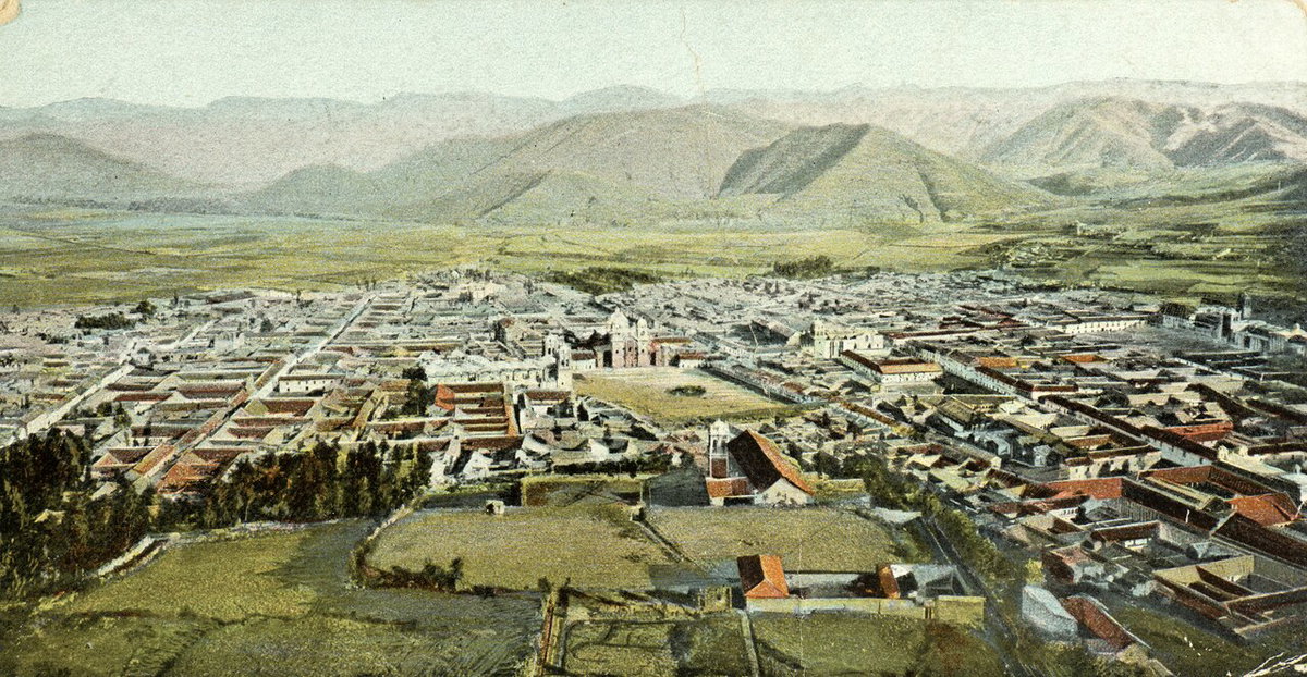 Postal Panorama de Cuzco (Perú), Cusco, Peru, 1928