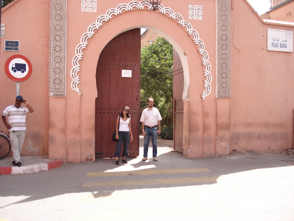 Entrance door of Bahia palace, Marrakech, Morocco, 2006
