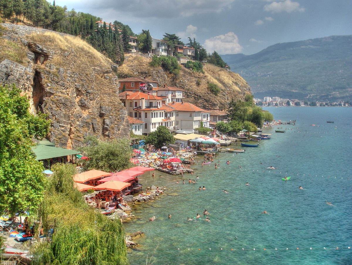 Kaneo waterfront and old town, Ohrid, Ohrid, North Macedonia, 2008