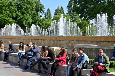Fountains, Hotel de Ville, Paris, Paris, 2014
