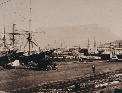 EU: Cape Town, South Africa: The docks at Cape Town. Photograph by George Washington Wilson, (1896), Cape Town, 1896