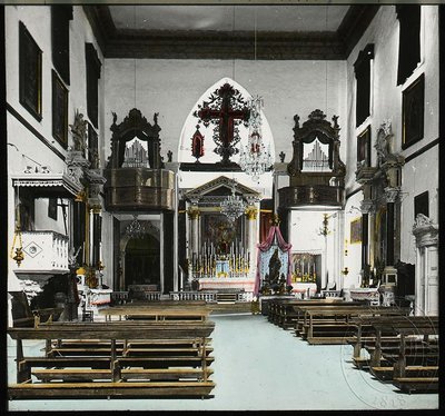 EU: Dubrovnik: baroque church altar interior (1900), Dubrovnik, Croatia, 1900