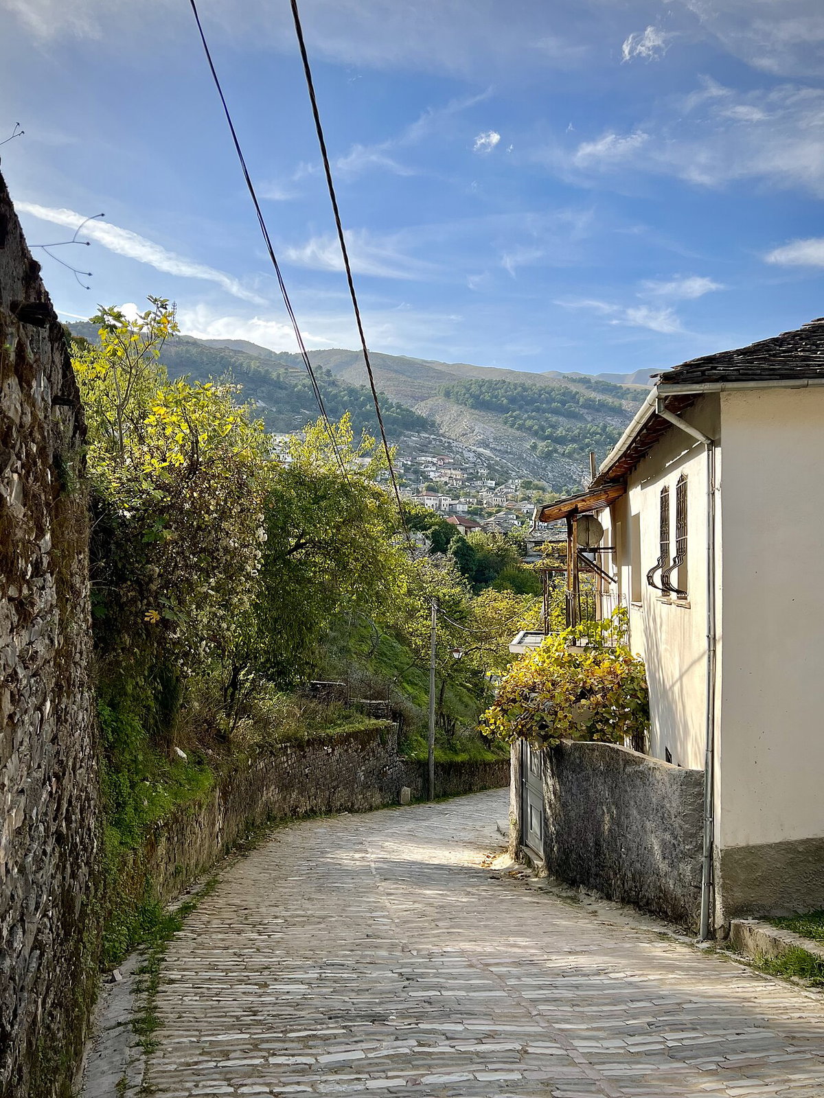 Gjirokastër, Albania November 2022 - Street view, Gjirokastër, Albania, 2022