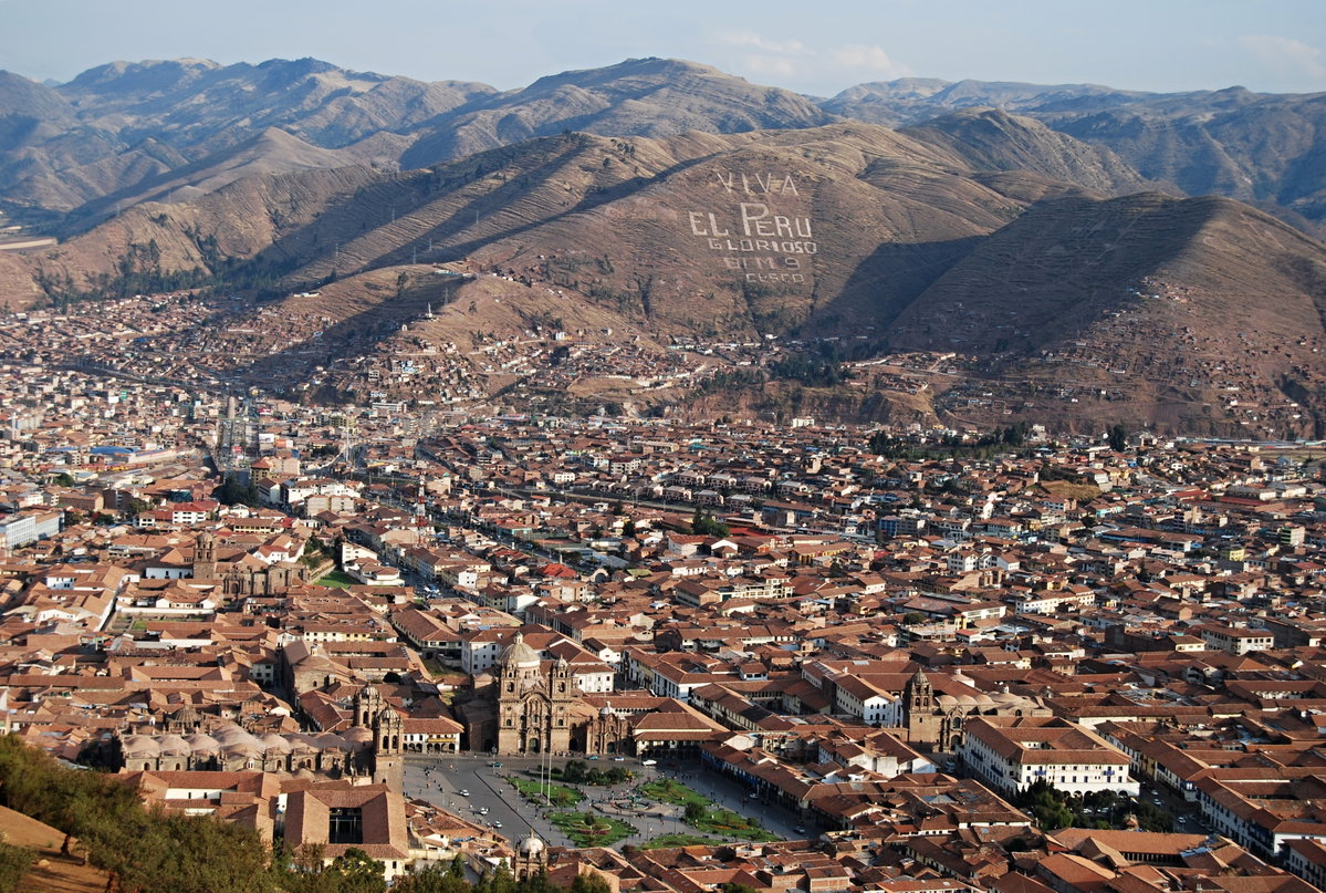 Cusco - pohled z pevnosti Sacsayhuaman, Cusco, Peru, 2008