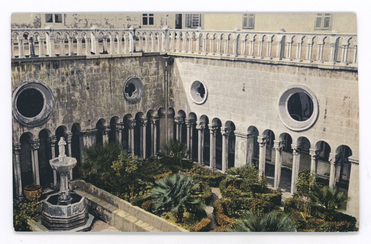 EU: Dubrovnik - St. Francis Monastery - Cloister (1910), Dubrovnik, Croatia, 1910