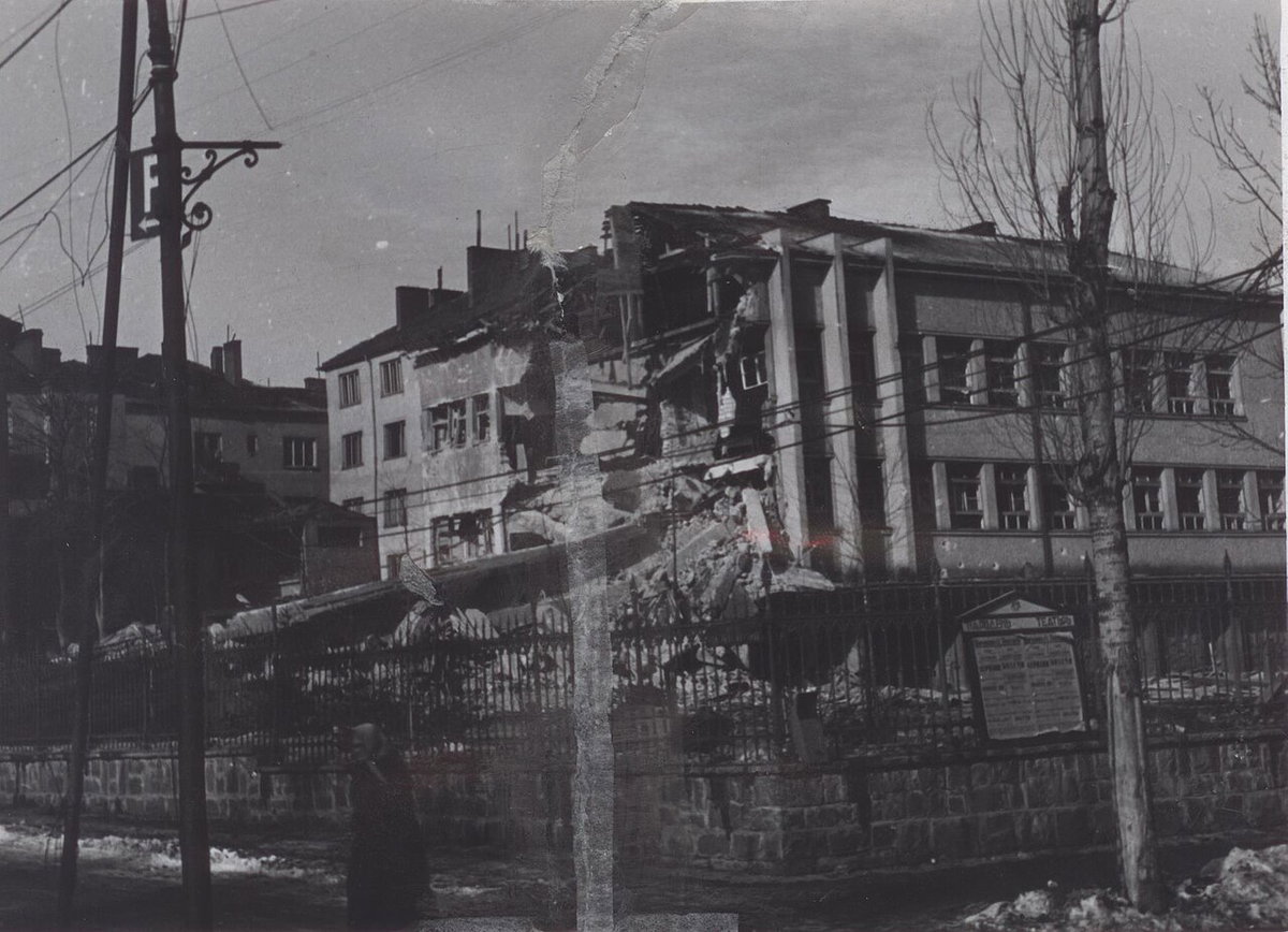 BASA 45K St Sedmochislenitsi school Sofia WW2, Sofia, Bulgaria, 1944