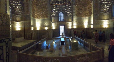 Interno mausoleo di Tamerlano, Samarkand, 2017