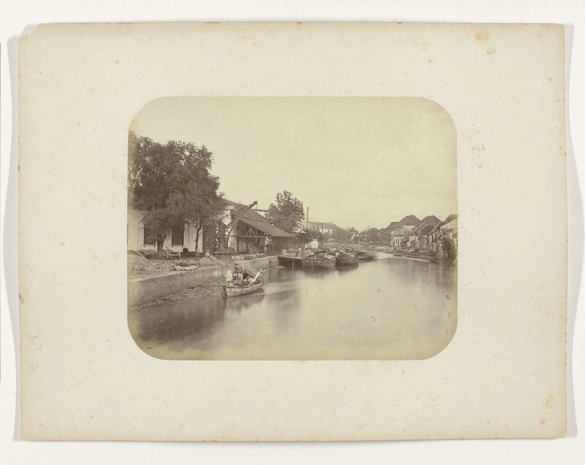 EU: Gezicht op de Kali Mas in Surabaya (1880), Surabaya, Indonesia, 1880
