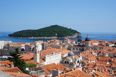 Dubrovnik view from the wall twd Lokrum, Dubrovnik, 2016