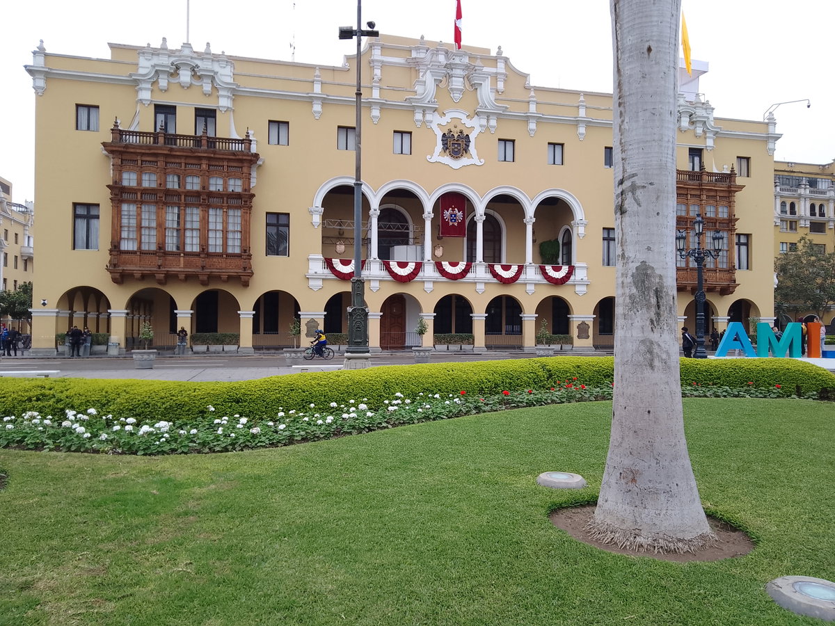 Municipalidad de Lima frente a la Plaza de Armas, Lima, Peru, 2022